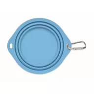   Bol portabil pentru animale, 2502E15235, Everestus, 15.3 x 1.5 cm, Silicon, Albastru copil