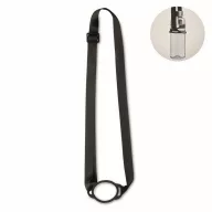   Lanyard cu suport pentru pahar, 2502E14257, Everestus, 55 x 6 cm, Poliester, Negru