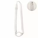 Lanyard cu suport pentru pahar, 2502E14256, Everestus, 55 x 6 cm, Poliester, Alb