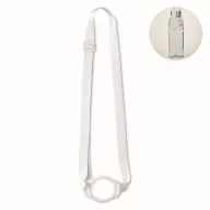   Lanyard cu suport pentru pahar, 2502E14256, Everestus, 55 x 6 cm, Poliester, Alb