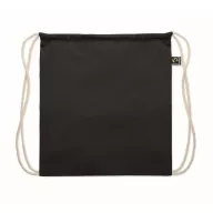   Saculet cu snur, Everestus, 2601E14311, 37x41 cm, Bumbac, Negru