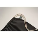 Saculet cu snur, Everestus, 2601E14311, 37x41 cm, Bumbac, Negru