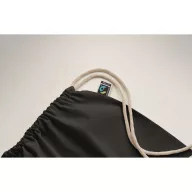   Saculet cu snur, Everestus, 2601E14311, 37x41 cm, Bumbac, Negru