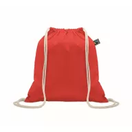   Saculet cu snur, Everestus, 2601E14312, 37x41 cm, Bumbac, Rosu