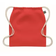  Saculet cu snur, Everestus, 2601E14312, 37x41 cm, Bumbac, Rosu