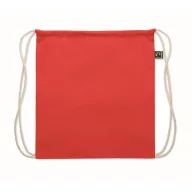   Saculet cu snur, Everestus, 2601E14312, 37x41 cm, Bumbac, Rosu