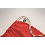  Saculet cu snur, Everestus, 2601E14312, 37x41 cm, Bumbac, Rosu