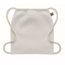 Saculet cu snur, Everestus, 2601E14304, 37x41 cm, Bumbac, Alb