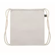   Saculet cu snur, Everestus, 2601E14304, 37x41 cm, Bumbac, Alb