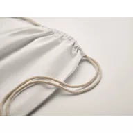   Saculet cu snur, Everestus, 2601E14304, 37x41 cm, Bumbac, Alb