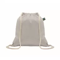   Saculet cu snur, Everestus, 2601E14310, 37x41 cm, Bumbac, Gri