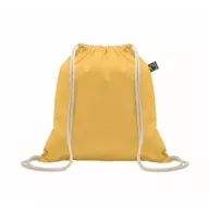   Saculet cu snur, Everestus, 2601E14309, 37x41 cm, Bumbac, Galben