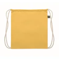   Saculet cu snur, Everestus, 2601E14309, 37x41 cm, Bumbac, Galben