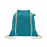   Saculet cu snur, Everestus, 2601E14313, 37x41 cm, Bumbac, Turcoaz