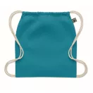 Saculet cu snur, Everestus, 2601E14313, 37x41 cm, Bumbac, Turcoaz