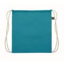 Saculet cu snur, Everestus, 2601E14313, 37x41 cm, Bumbac, Turcoaz
