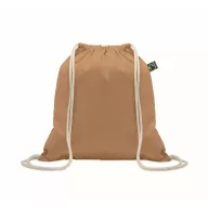   Saculet cu snur, Everestus, 2601E14307, 37x41 cm, Bumbac, Maro fildes