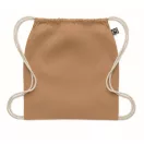 Saculet cu snur, Everestus, 2601E14307, 37x41 cm, Bumbac, Maro fildes