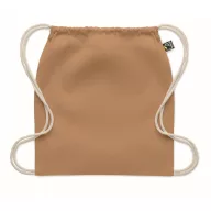   Saculet cu snur, Everestus, 2601E14307, 37x41 cm, Bumbac, Maro fildes