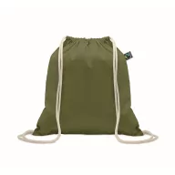   Saculet cu snur, Everestus, 2601E14314, 37x41 cm, Bumbac, Verde inchis