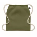 Saculet cu snur, Everestus, 2601E14314, 37x41 cm, Bumbac, Verde inchis