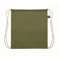   Saculet cu snur, Everestus, 2601E14314, 37x41 cm, Bumbac, Verde inchis