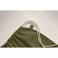   Saculet cu snur, Everestus, 2601E14314, 37x41 cm, Bumbac, Verde inchis