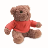   Ursulet de plus, Everestus, 2601E14696, 13x15 cm, Plush, Rosu