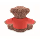 Ursulet de plus, Everestus, 2601E14696, 13x15 cm, Plush, Rosu