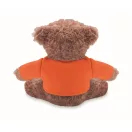 Ursulet de plus, Everestus, 2601E14695, 13x15 cm, Plush, Portocaliu
