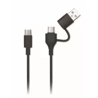   Baterie externa 5000 mAh, 20 W, USB-C, 2509E16027, Everestus, 8.5x6.25x1.5 cm, ABS, Negru