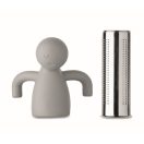 Infuzor ceai amuzant, 2509E15507, Everestus, 6x4.5x11 cm, Otel, Gri