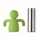 Infuzor ceai amuzant, 2509E15508, Everestus, 6x4.5x11 cm, Otel, Verde lime