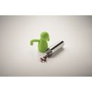 Infuzor ceai amuzant, 2509E15508, Everestus, 6x4.5x11 cm, Otel, Verde lime