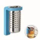 Infuzor ceai cu carlig, 2509E15510, Everestus, 6.3x4x3.5 cm, Polipropilena, Albastru turcoaz