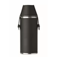   Set termos 230 ml cu 2 pahare 20 ml, 2509E15292, Everestus, Ø5.2x14.7 cm, Otel, Negru