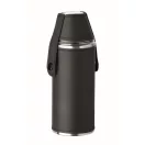 Set termos 230 ml cu 2 pahare 20 ml, 2509E15292, Everestus, Ø5.2x14.7 cm, Otel, Negru