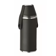   Set termos 230 ml cu 2 pahare 20 ml, 2509E15292, Everestus, Ø5.2x14.7 cm, Otel, Negru