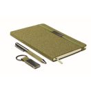 Agenda cu pix inclus, A5, 2509E16552, Everestus, 22.6x21.6x2.5 cm, Pluta, Verde