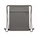 Saculet cu snur, 2509E16525, Everestus, 33x42 cm, Poliester, Gri piatra