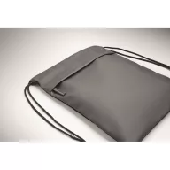   Saculet cu snur, 2509E16525, Everestus, 33x42 cm, Poliester, Gri piatra