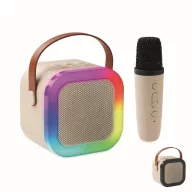   Boxa portabila, 800 mAh, 5 W, 2509E16559, Everestus, 8.5x9x6.5 cm, ABS, Bej