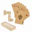 Set domino si carti de joc, 2509E16554, Everestus, 19.2x7.6x3 cm, Lemn, Natur