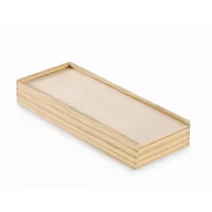   Set domino si carti de joc, 2509E16554, Everestus, 19.2x7.6x3 cm, Lemn, Natur