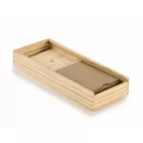 Set domino si carti de joc, 2509E16554, Everestus, 19.2x7.6x3 cm, Lemn, Natur