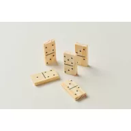   Set domino si carti de joc, 2509E16554, Everestus, 19.2x7.6x3 cm, Lemn, Natur