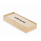Set domino si carti de joc, 2509E16554, Everestus, 19.2x7.6x3 cm, Lemn, Natur