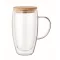 Cana 450 ml, 2509E15339, Everestus, 14.5x16 cm, Sticla, Transparent