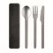 Set tacamuri reutilizabile, Everestus, 2601E14503, 19.5x5.2x2 cm, Otel, Negru