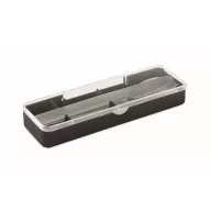   Set tacamuri reutilizabile, Everestus, 2601E14503, 19.5x5.2x2 cm, Otel, Negru